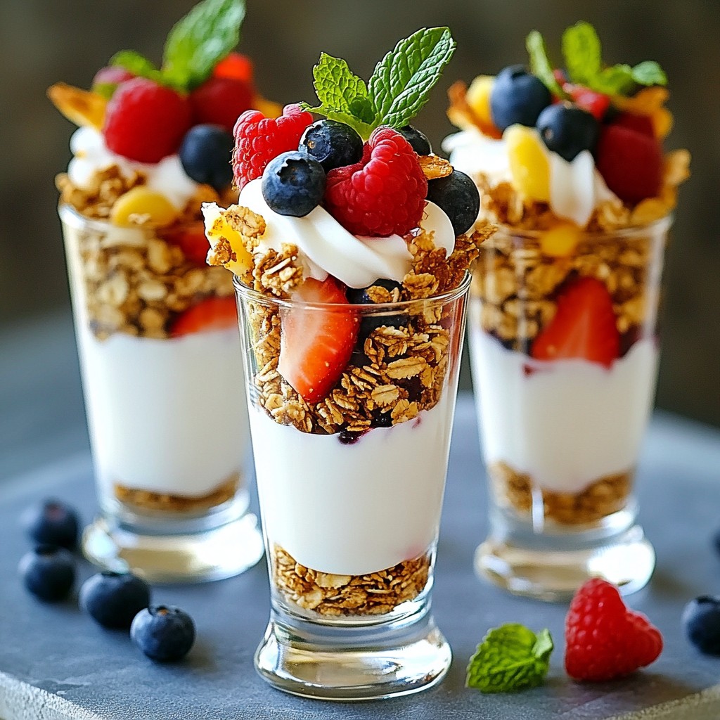 Quick Breakfast Berry and Yogurt Parfaits Delight