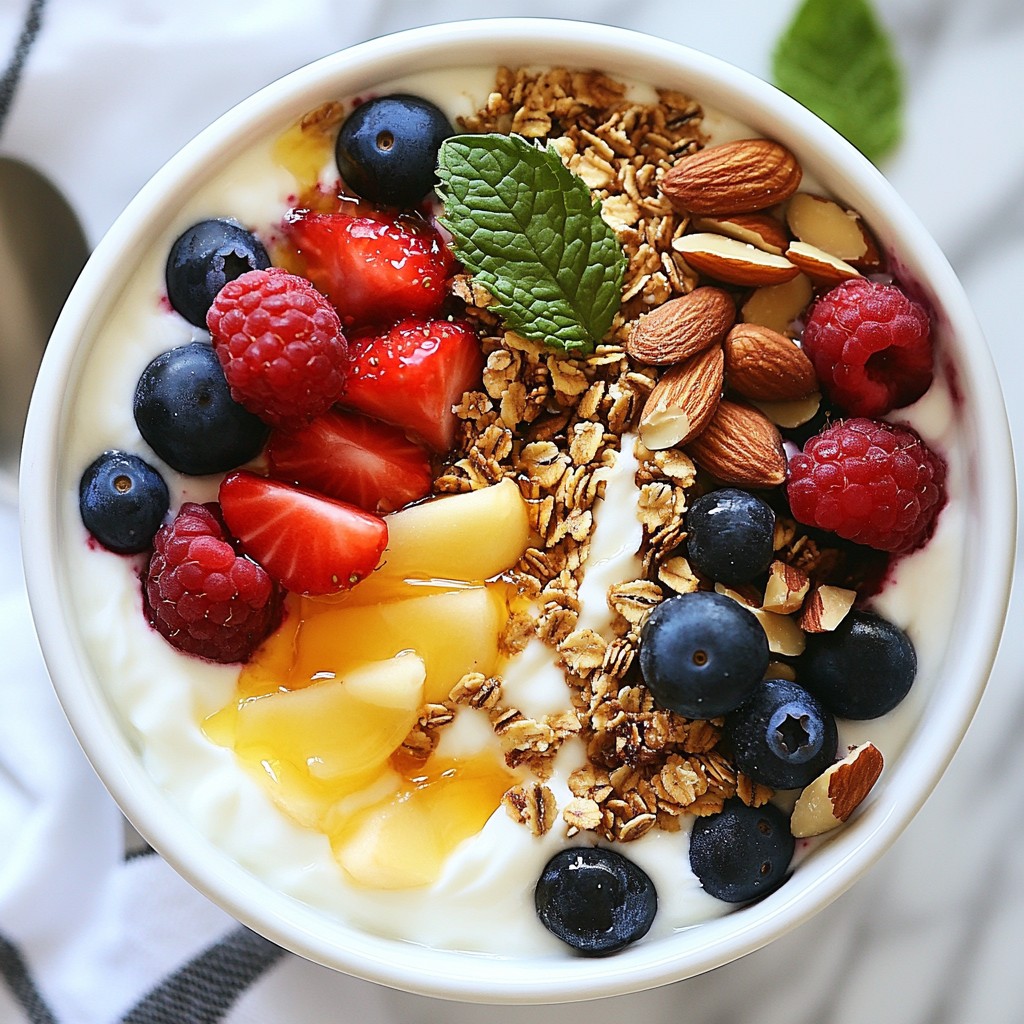 Quick breakfast Berry and Nut Yogurt Bowl Recipe