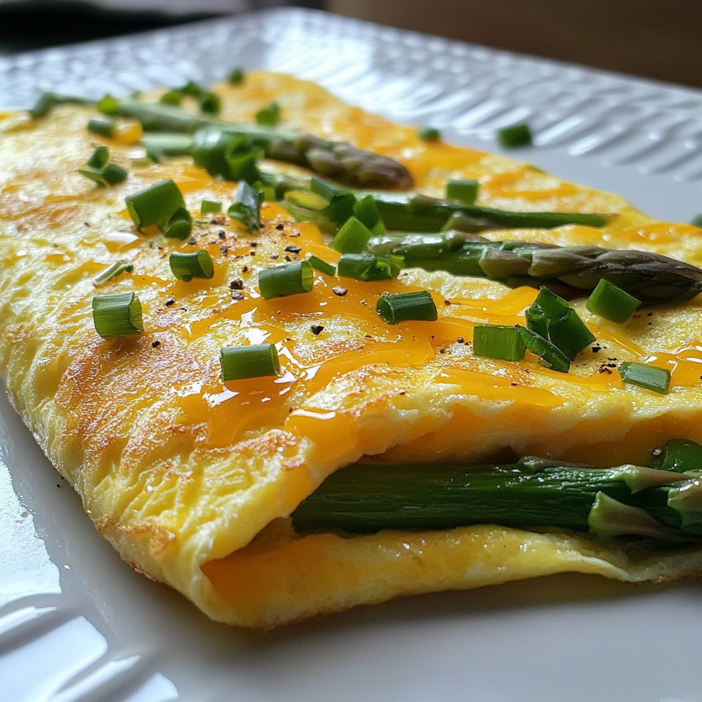 Protein Breakfast Asparagus and Cheese Omelette Recipe