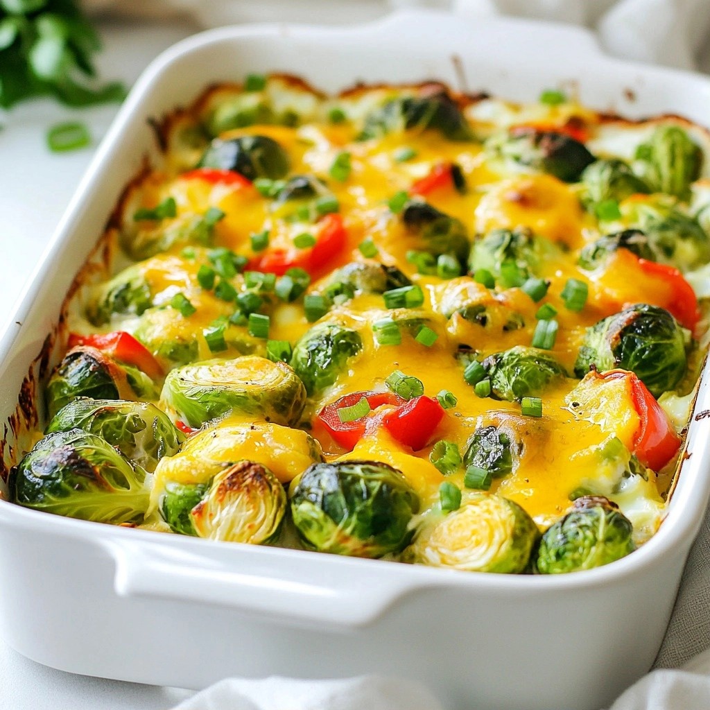 Protein Breakfast Brussels Sprout and Egg Bake Delight