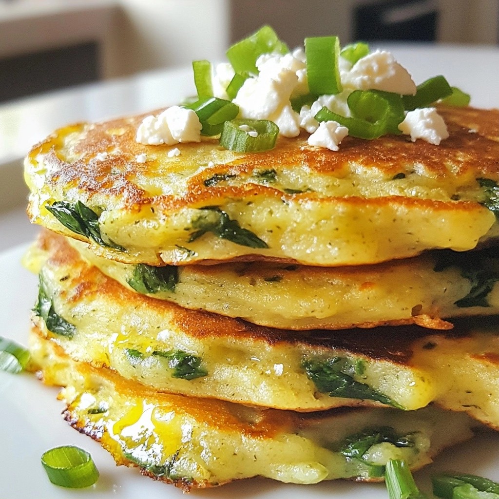 Savory Pancakes with Spinach and Feta Delight