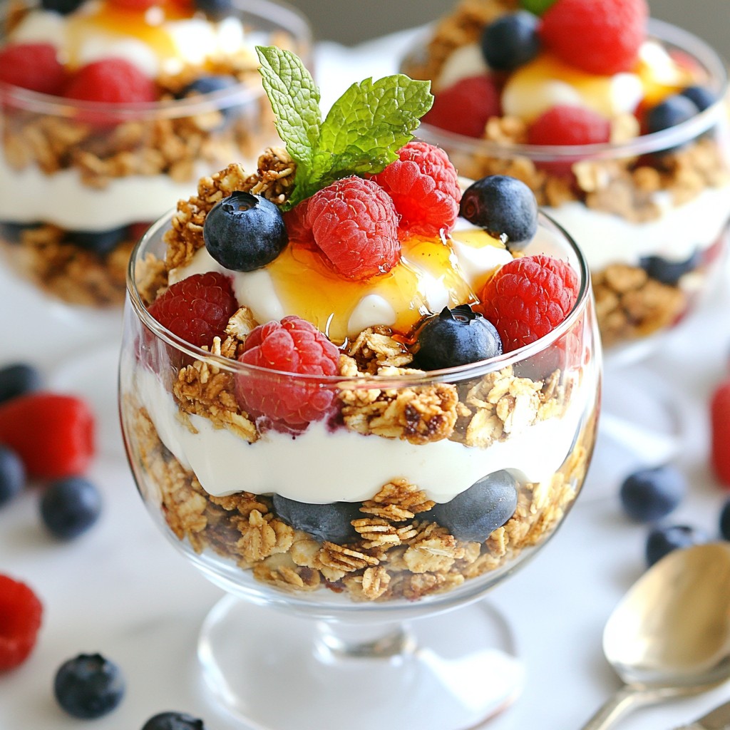 Quick Breakfast Berry and Yogurt Parfaits Delight