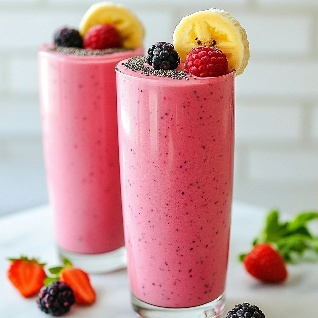 Quick Breakfast Greek Yogurt and Berry Smoothie Delight