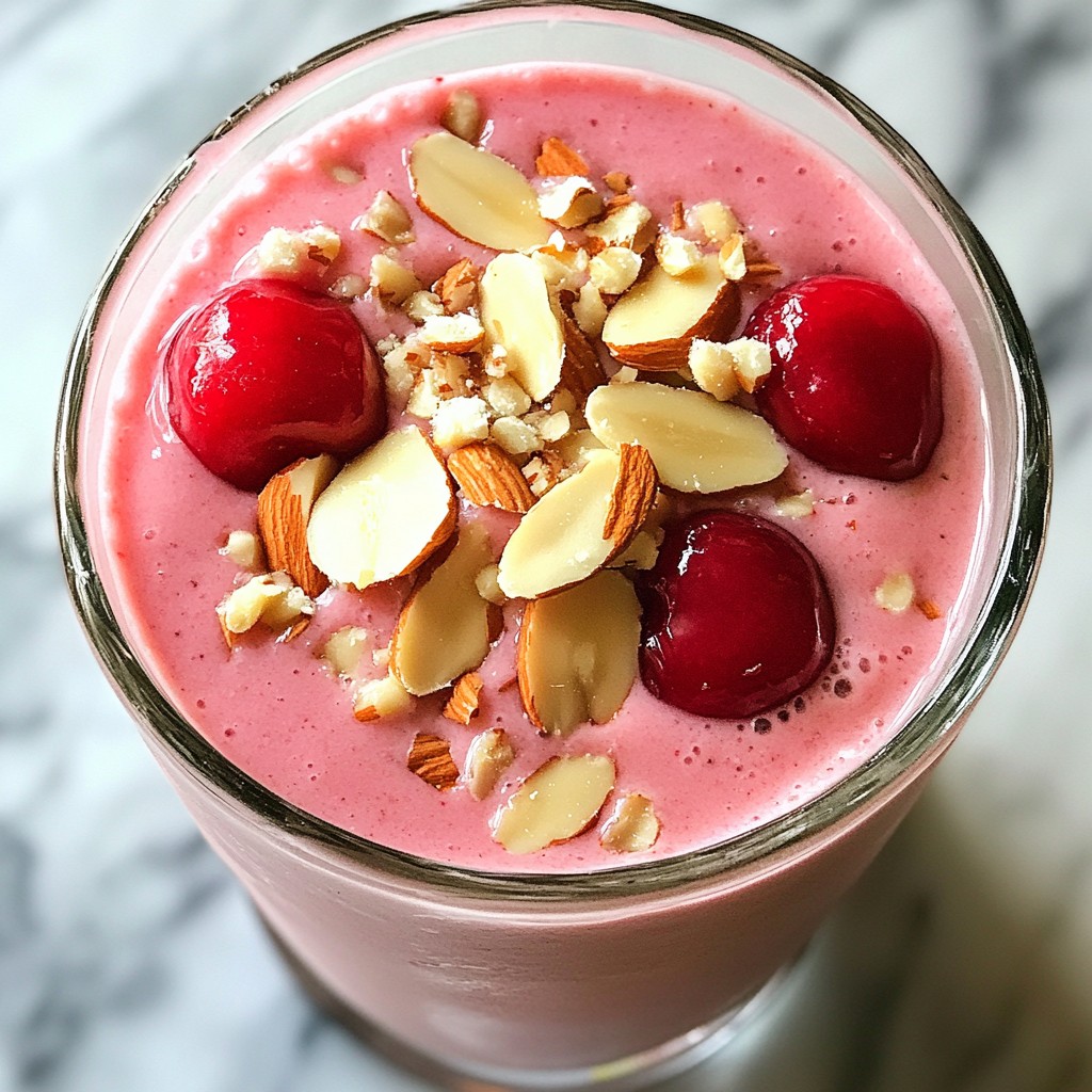 Quick Breakfast Cherry Almond Smoothie Energizing Treat