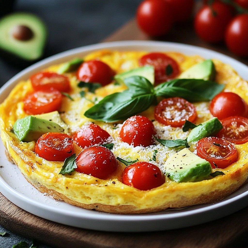 Brunch Creamy Avocado and Tomato Frittata Delight