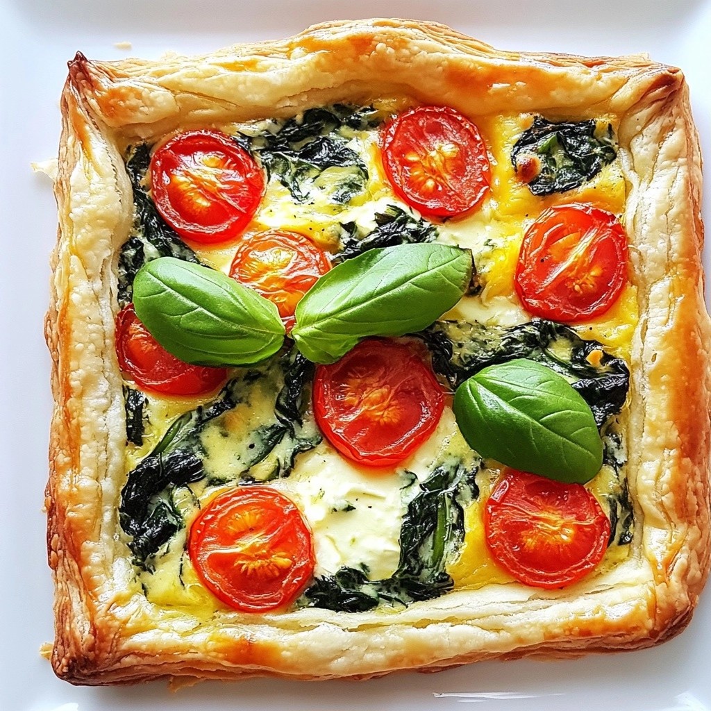 Brunch Creamy Spinach and Tomato Tart Delight