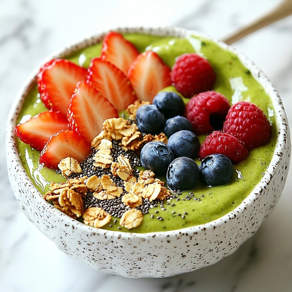 Quick Breakfast Berry and Spinach Smoothie Bowl Recipe