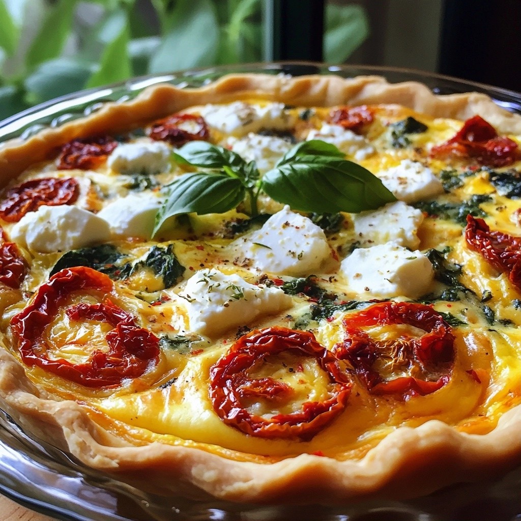 Brunch Sun-Dried Tomato and Spinach Quiche Delight