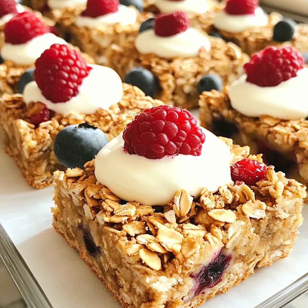 Make-ahead Breakfast Baked Oatmeal Bars Recipe