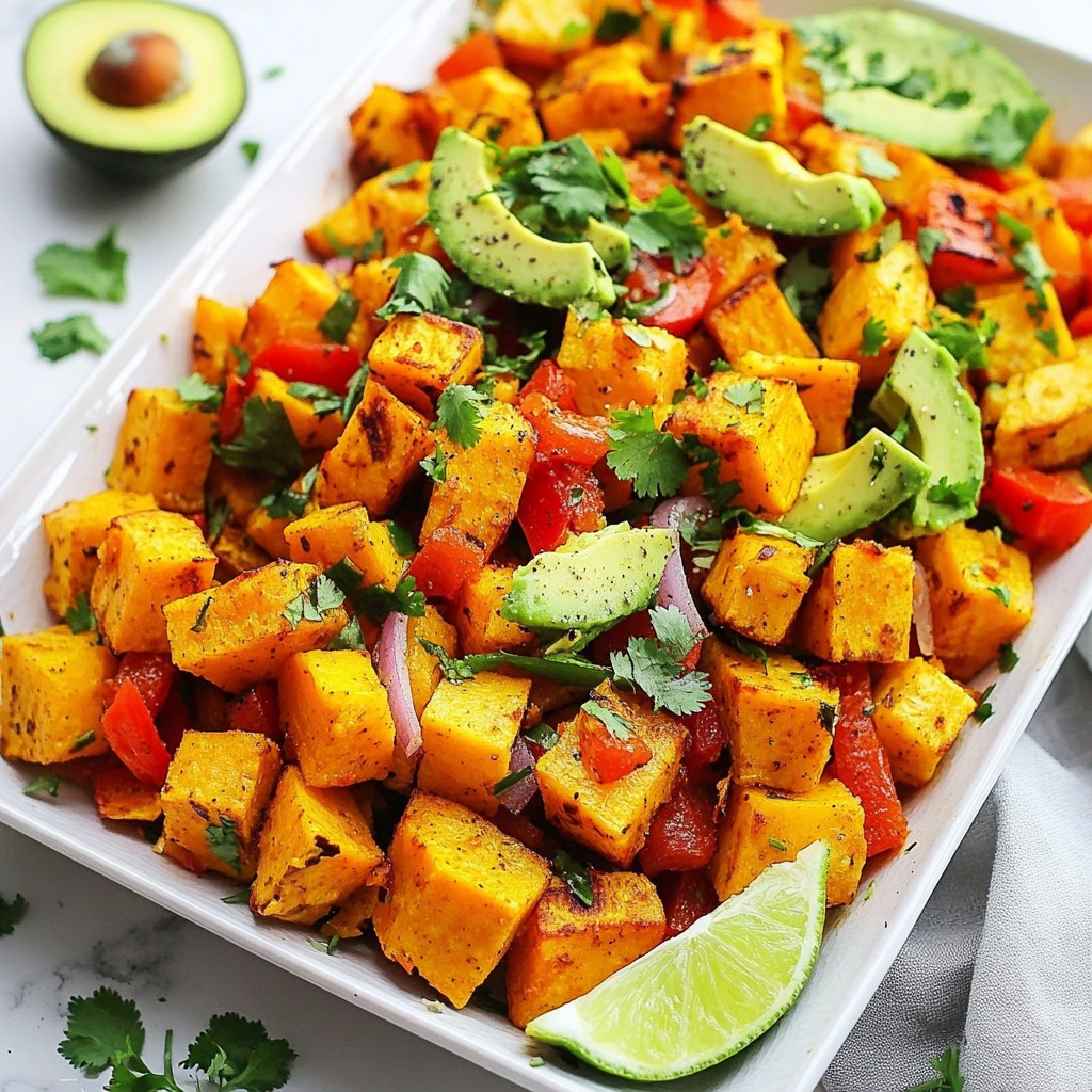 Brunch Sweet Potato and Avocado Hash Delightful Dish