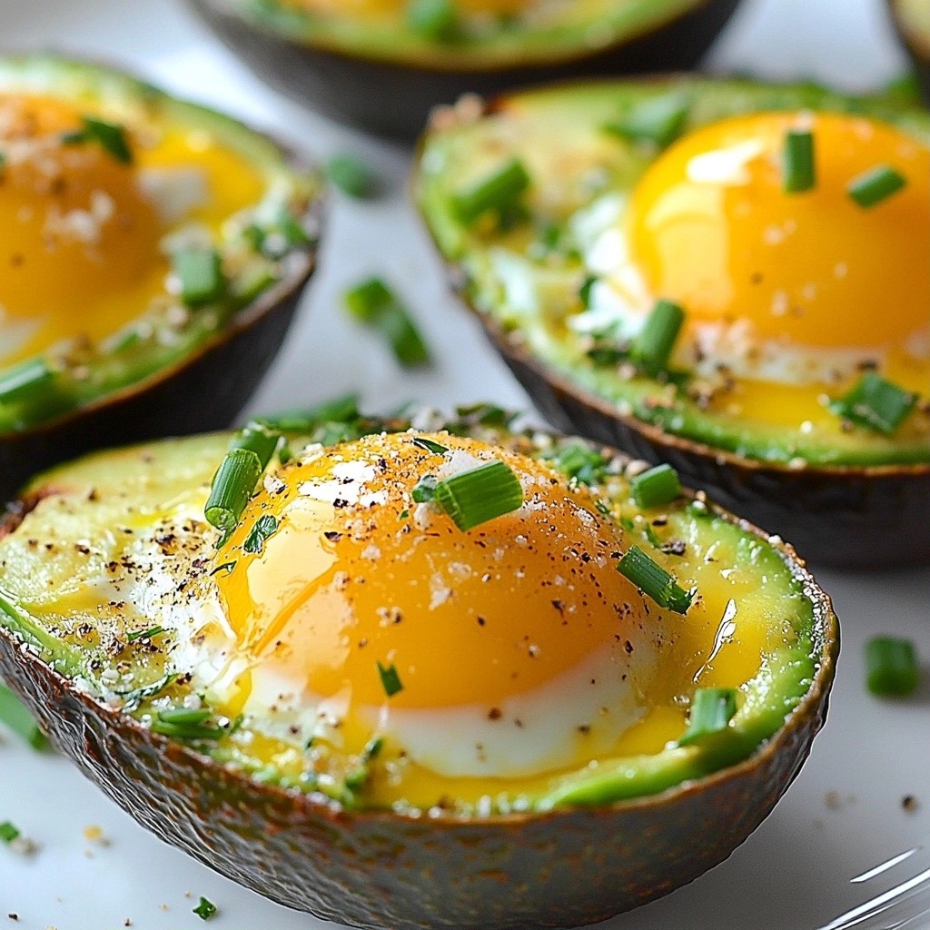 Quick Breakfast Avocado and Cheese Egg Cups Recipe