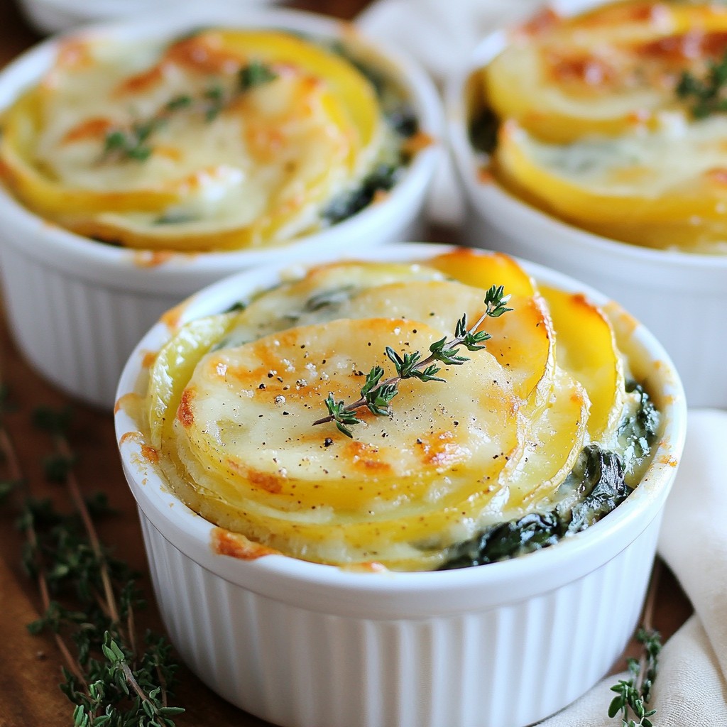 Creamy Brunch Spinach and Potato Gratin Delight