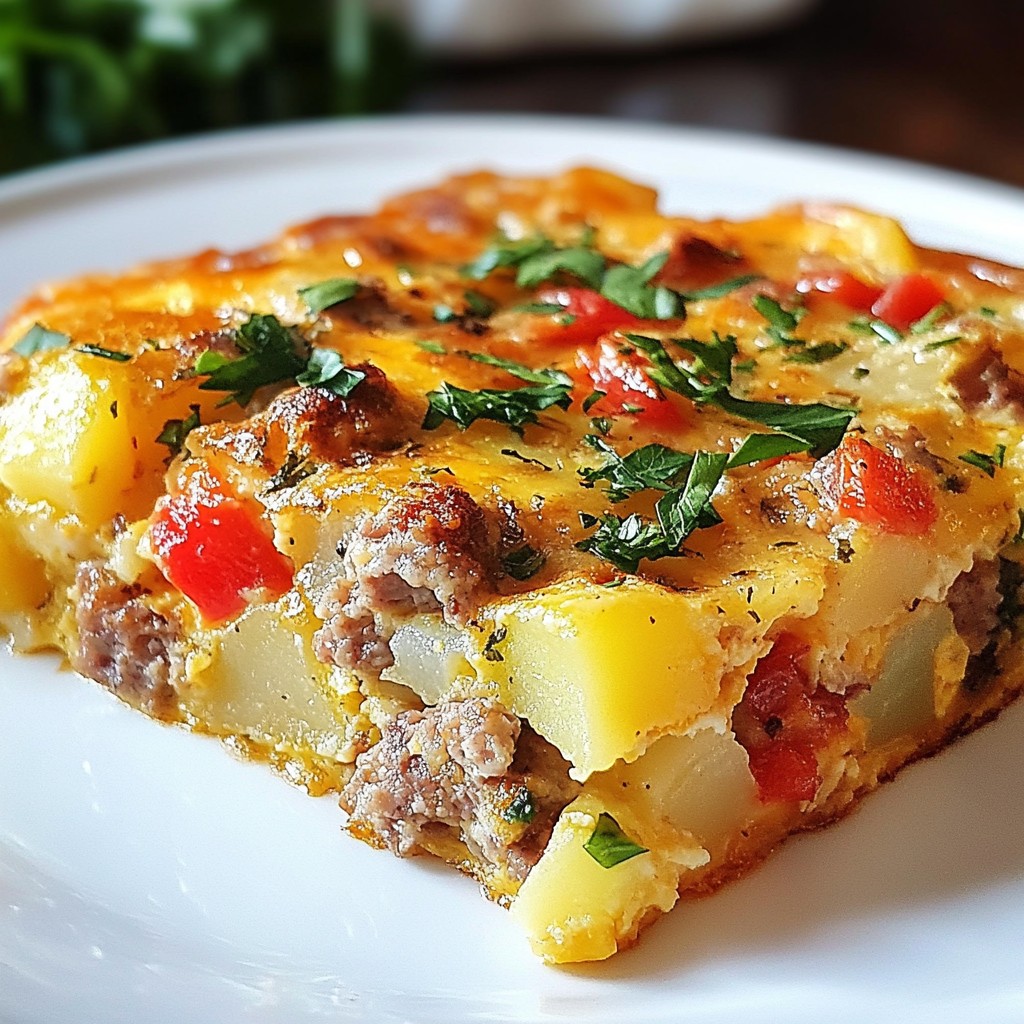 Make-Ahead Sausage and Potato Frittata Delight
