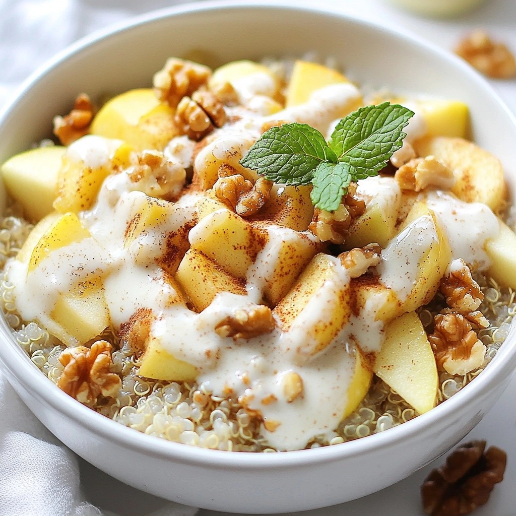 Quick Breakfast Apple Cinnamon Quinoa Bowl Delight