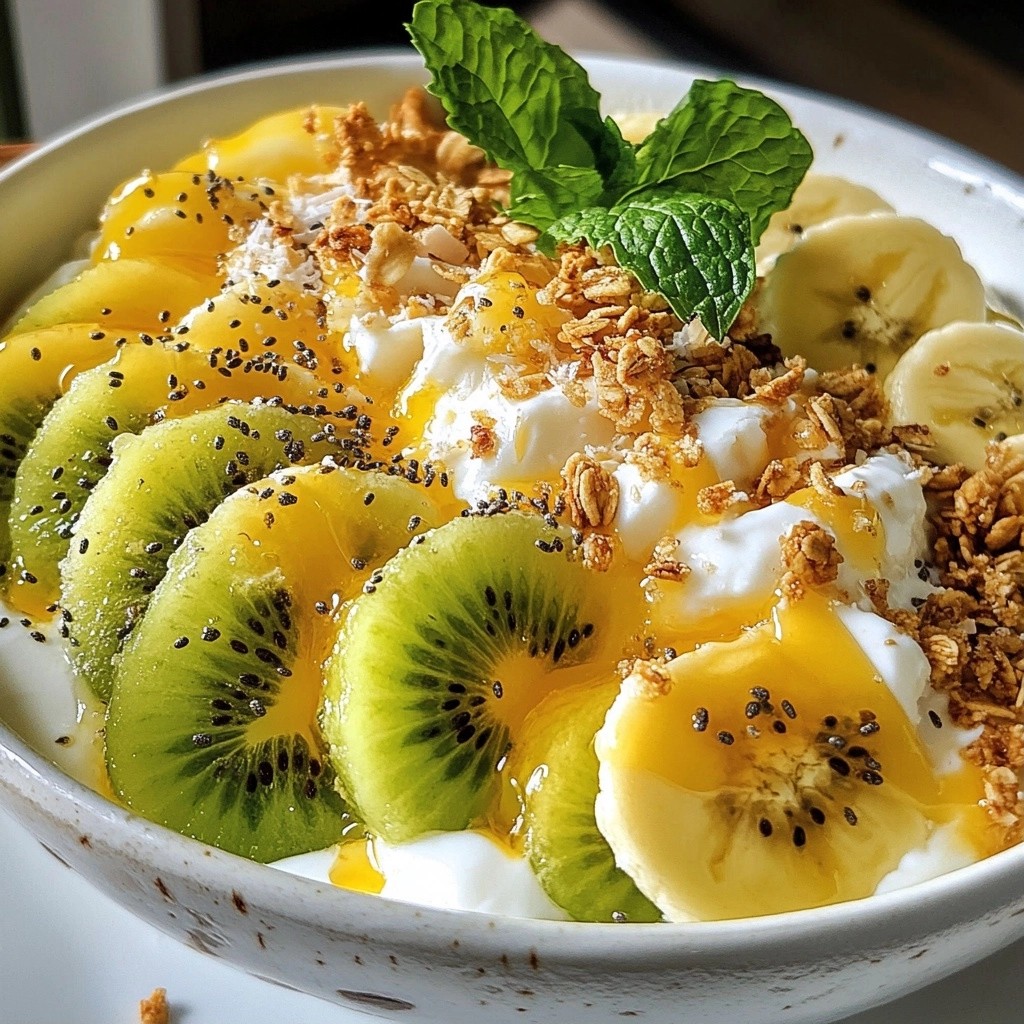 Quick Breakfast Tropical Kiwi and Banana Bowl Recipe