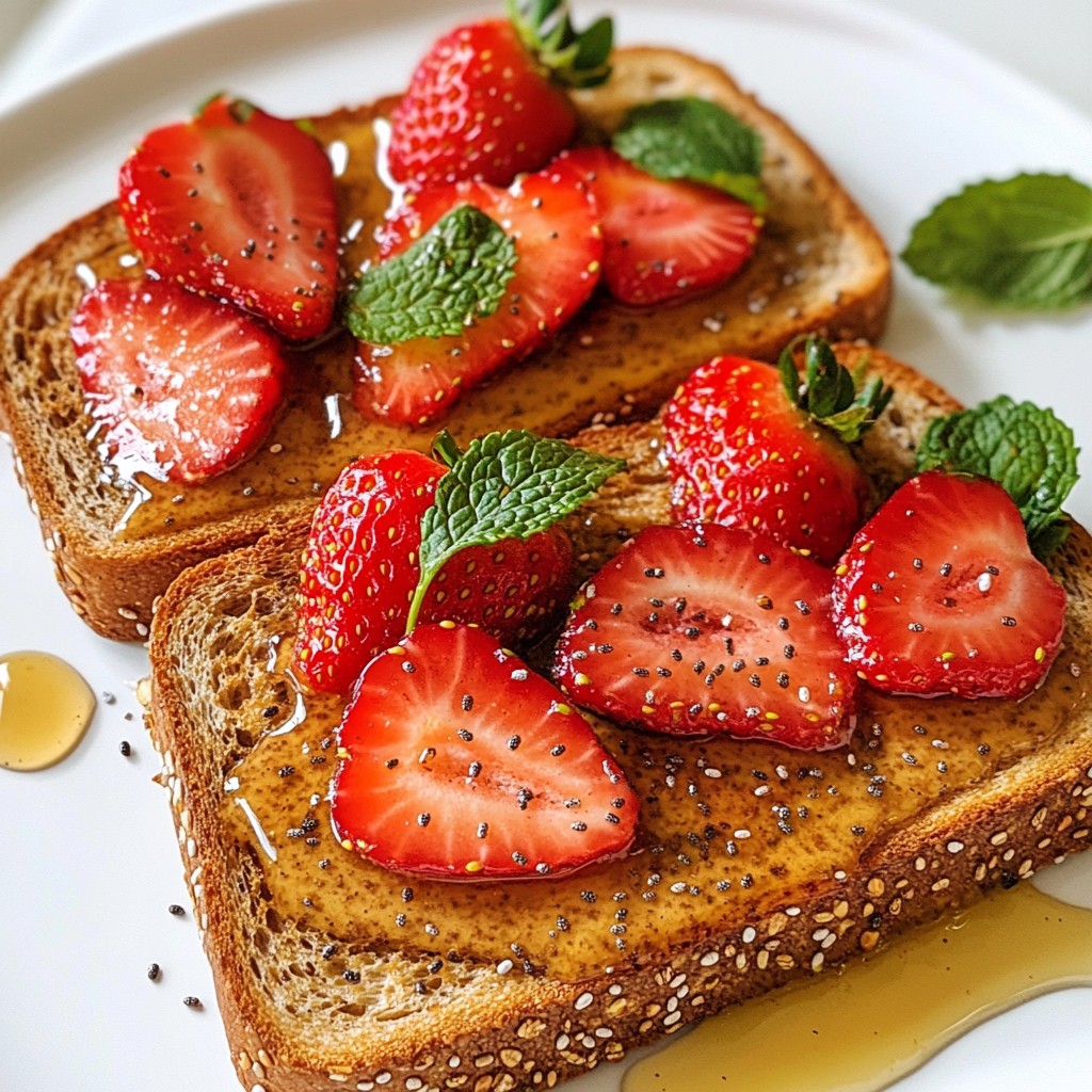 Quick Breakfast Strawberry and Almond Butter Toast Delight