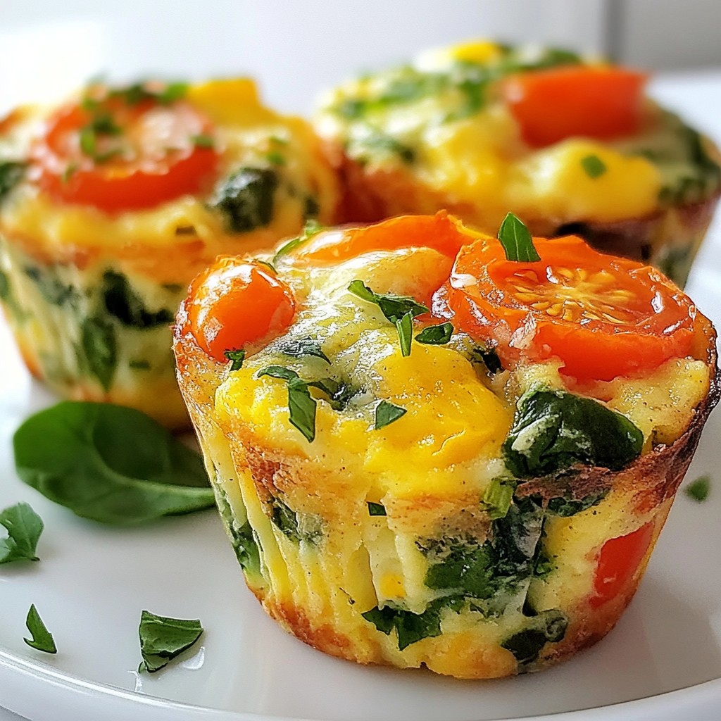 Protein Breakfast Vegetable and Egg White Muffins Recipe