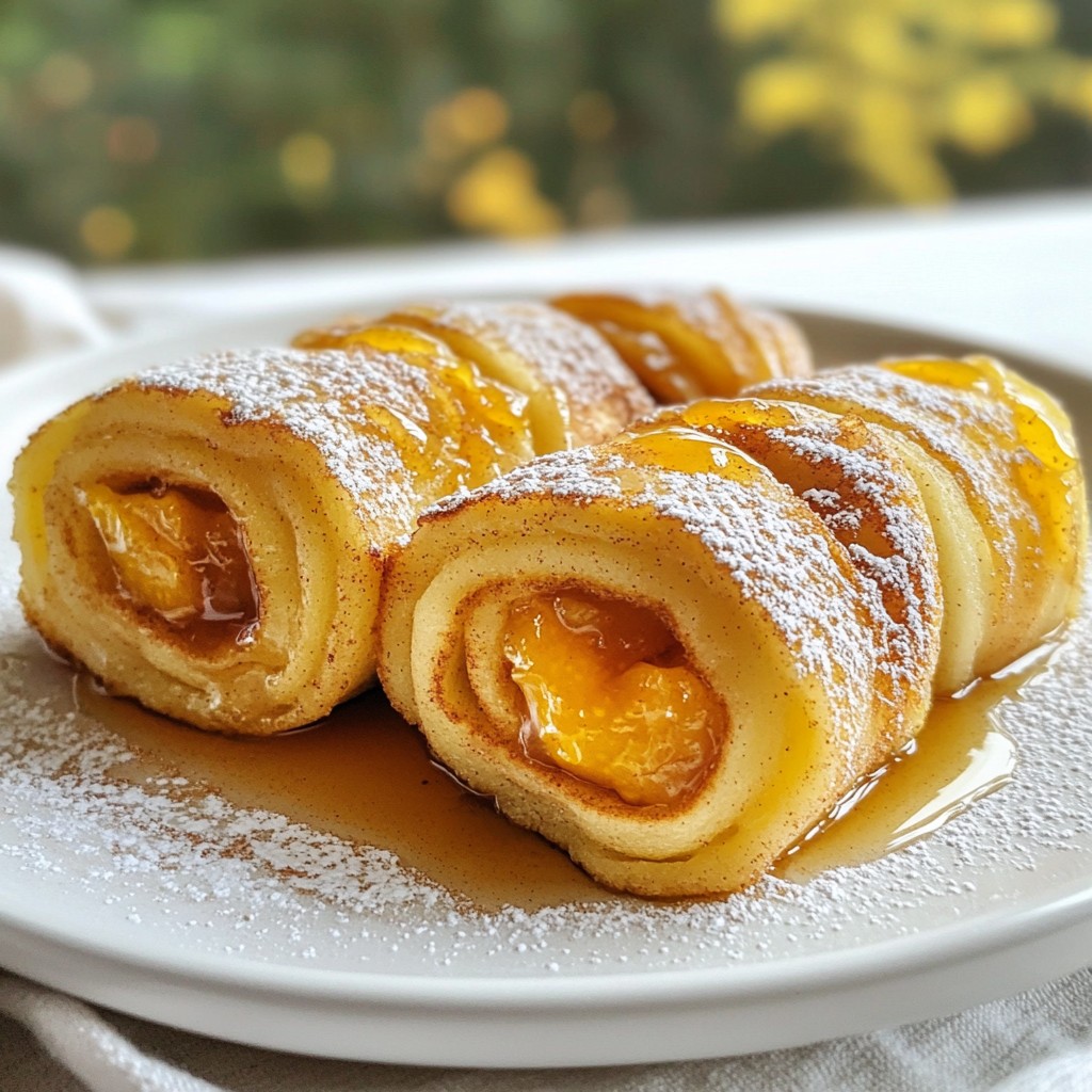 Sweet Breakfast Cinnamon Sugar Pancake Roll-Ups Recipe