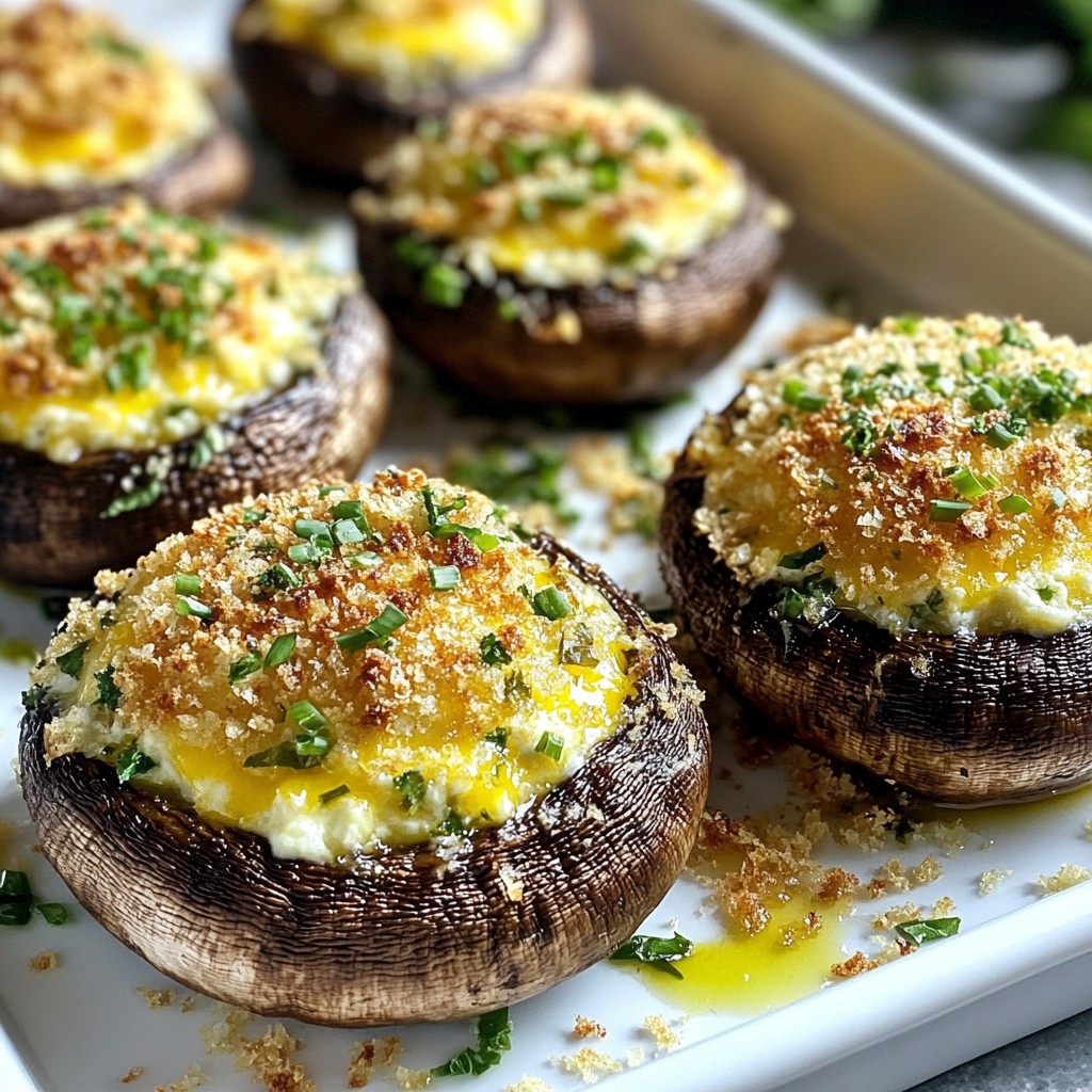 Brunch Herb and Cheese Stuffed Mushrooms Delight