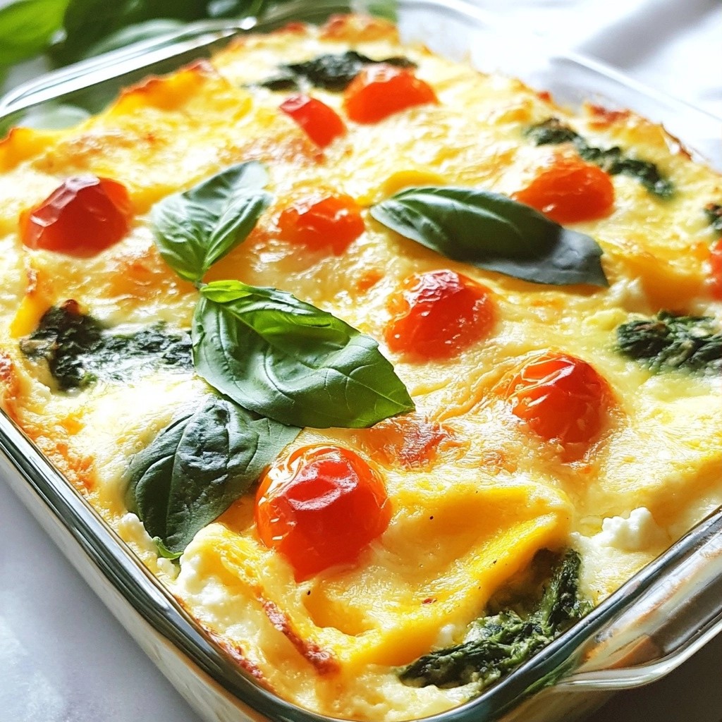 Make-ahead Breakfast Spinach Ricotta Cottage Cheese Bake Delight
