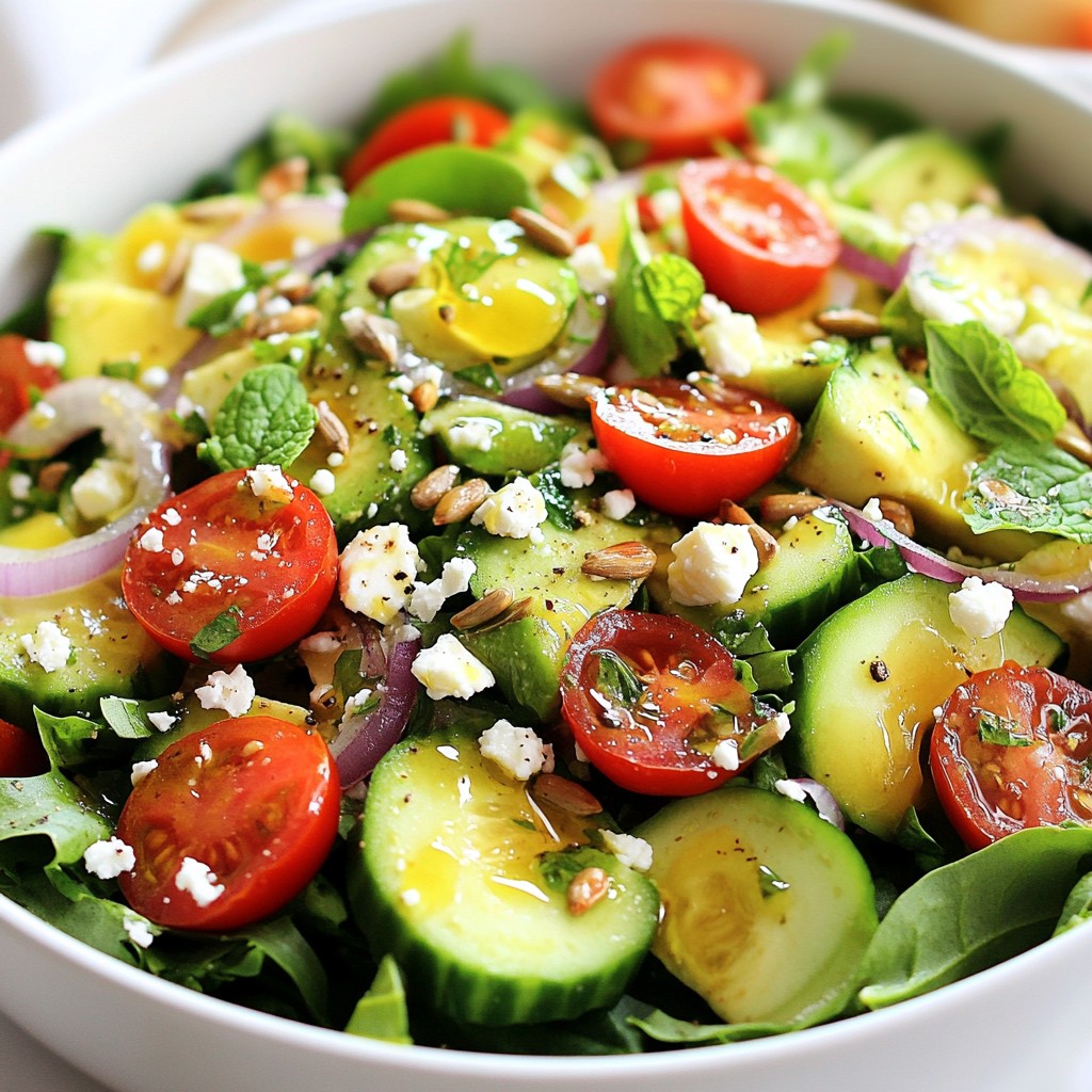 Brunch Avocado and Sunflower Seed Salad Delight