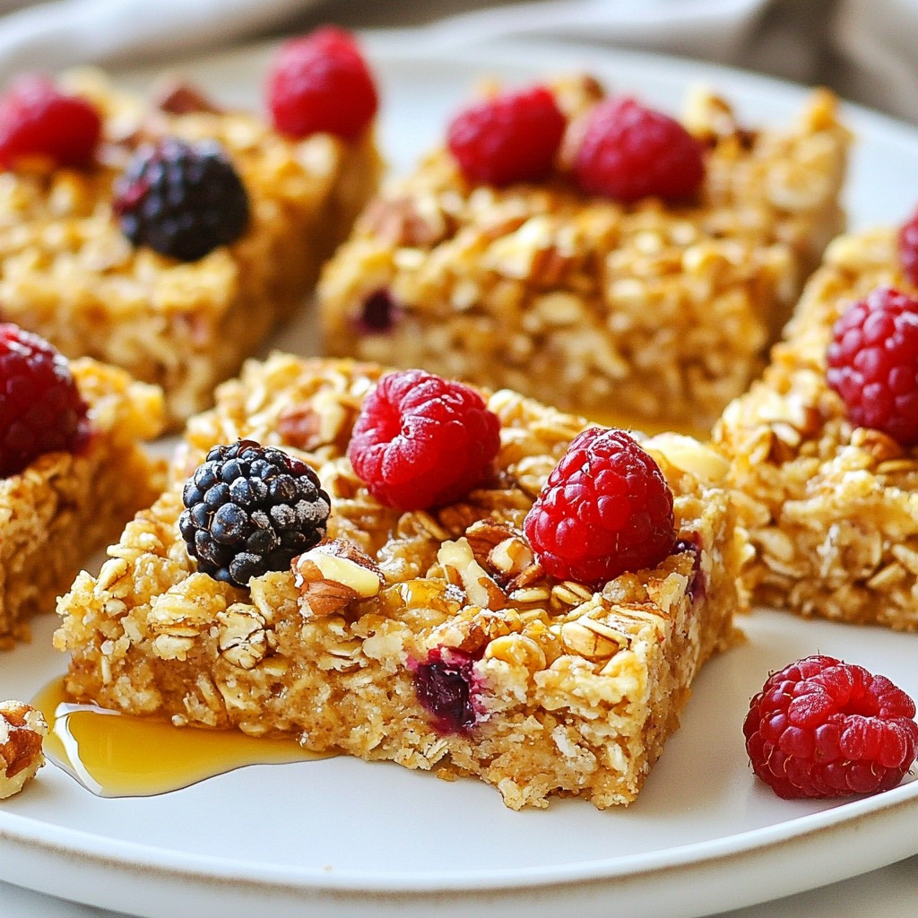 Make-ahead Breakfast Baked Oatmeal Bars Delightful Treat