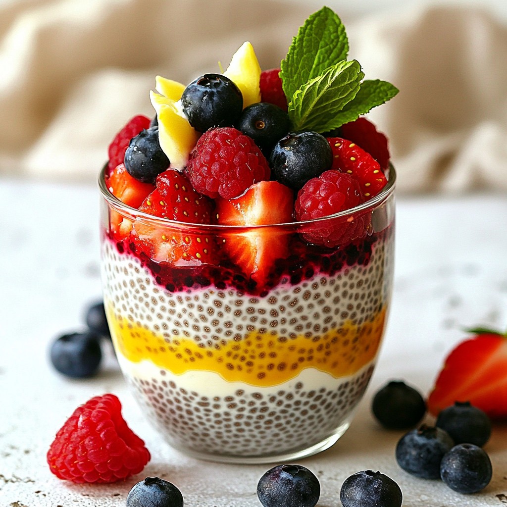 Quick Breakfast Chia Seed and Berry Pudding Boost