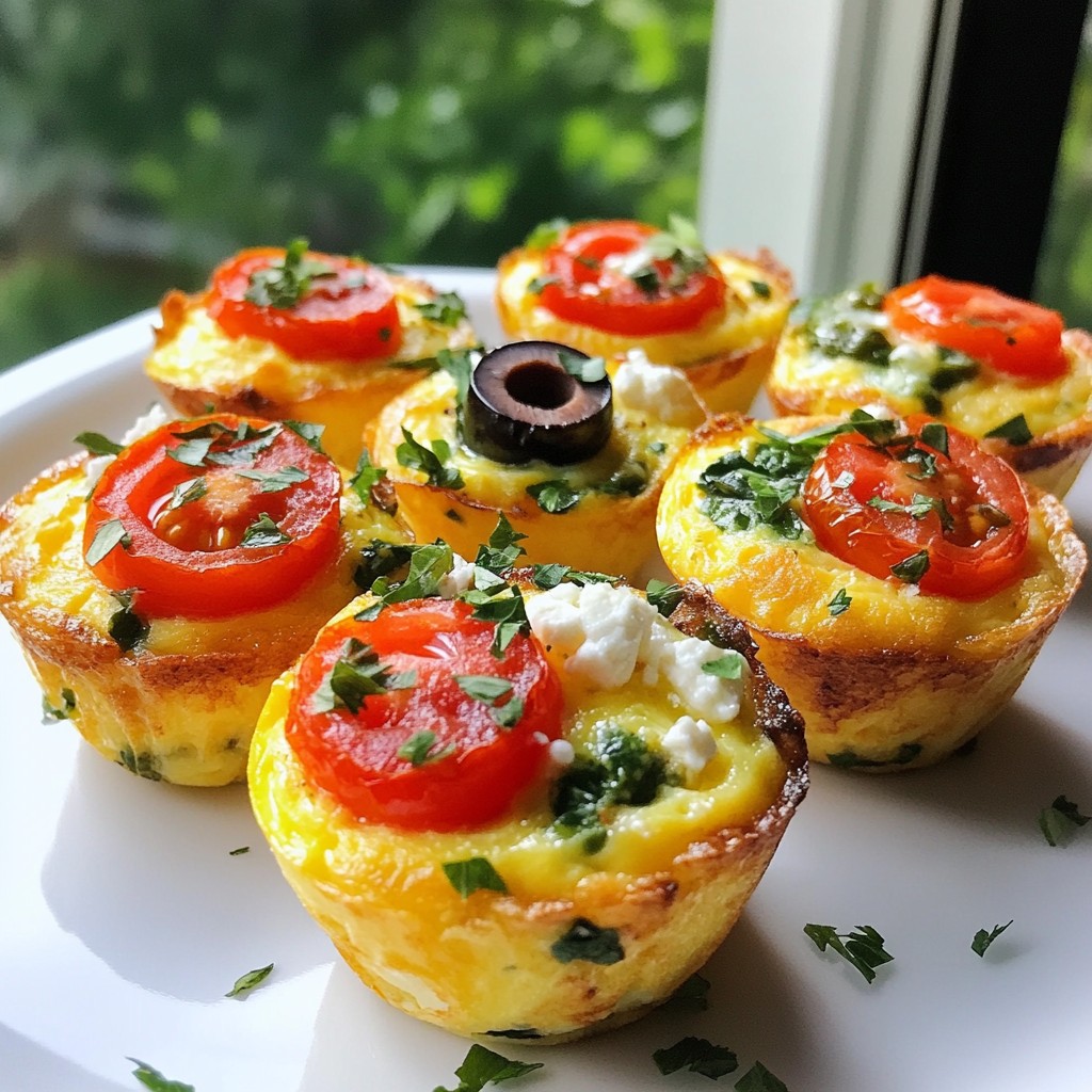 Protein Breakfast Mediterranean Egg Muffins Recipe