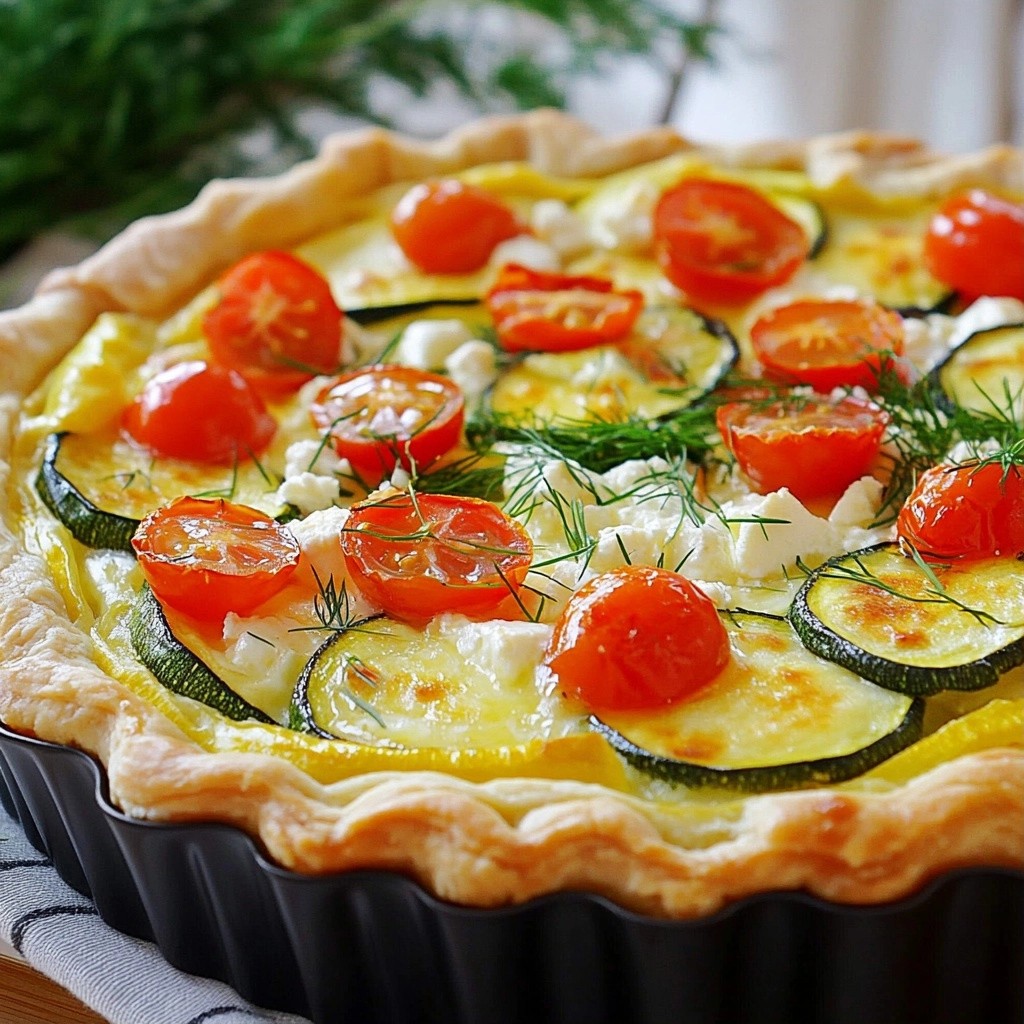 Brunch Zucchini and Feta Tart Delightful Flavor Fix