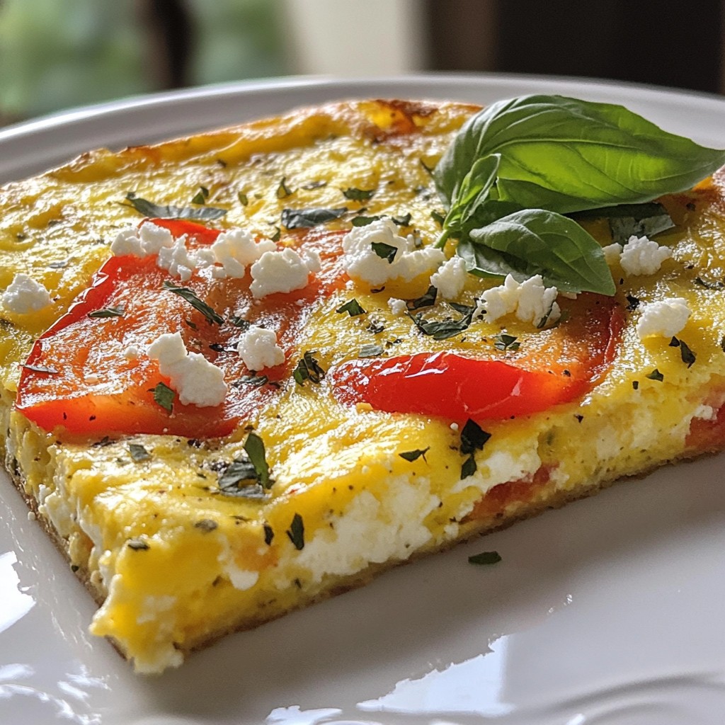 Brunch Roasted Red Pepper and Cheese Frittata Delight