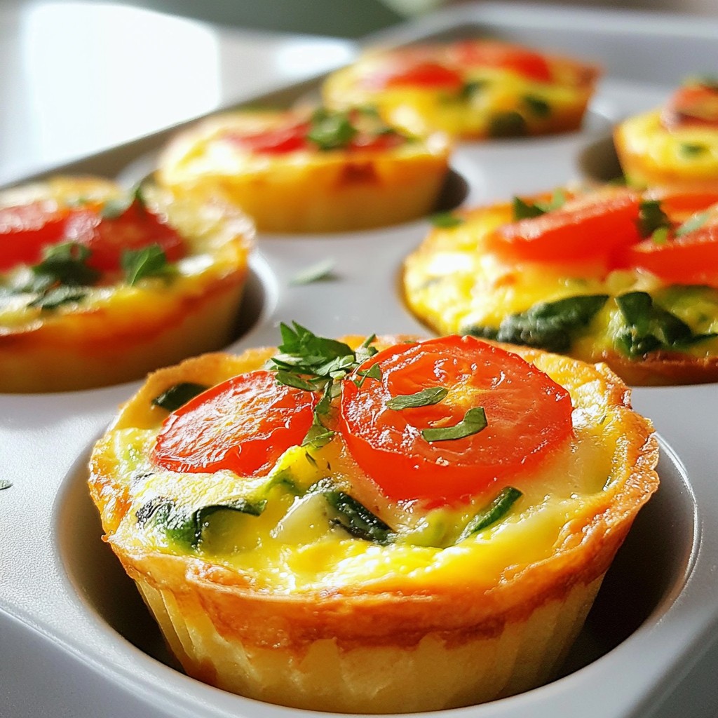 Make-ahead breakfast Veggie Quiche Cups Delight