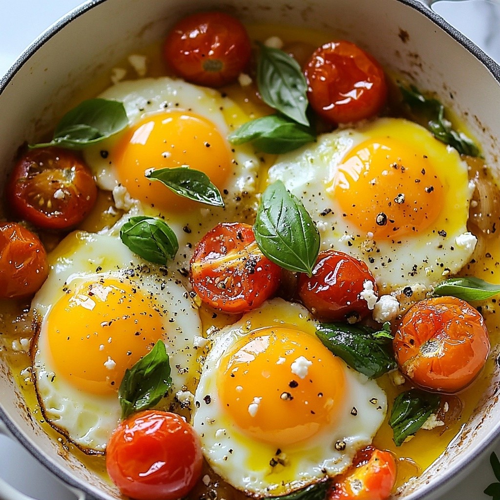 Quick Breakfast Tomato Basil Egg Skillet Delight