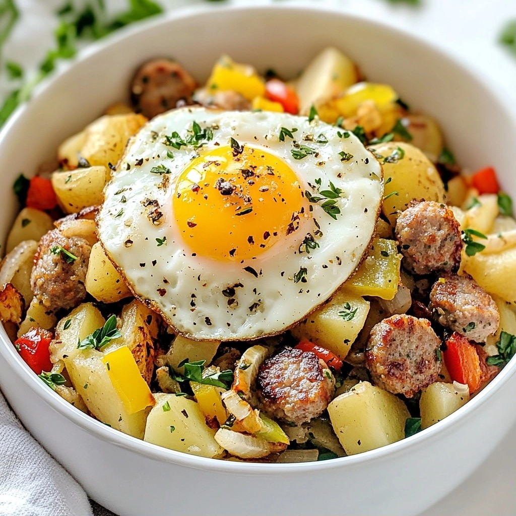 Brunch Creamy Herb and Turkey Sausage Hash Delight