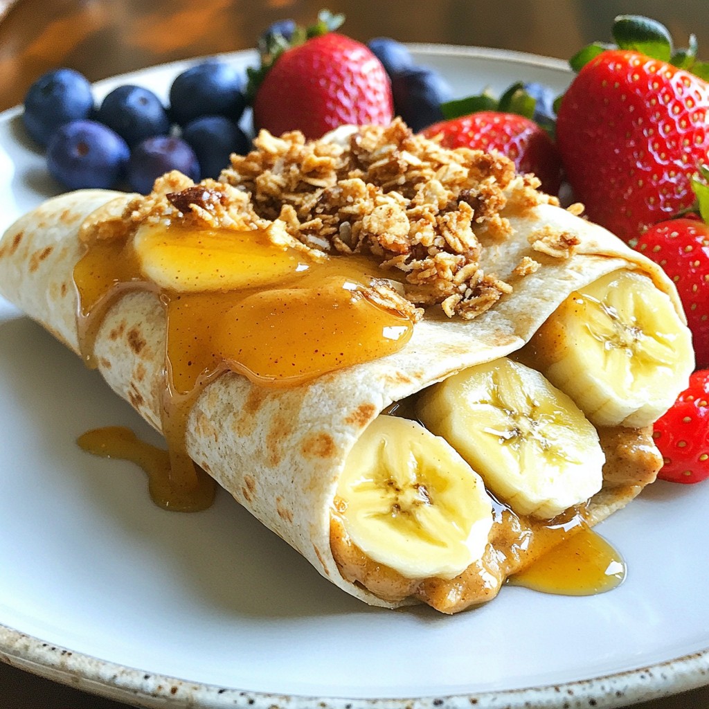 Quick Breakfast Peanut Butter Banana Wraps Delight
