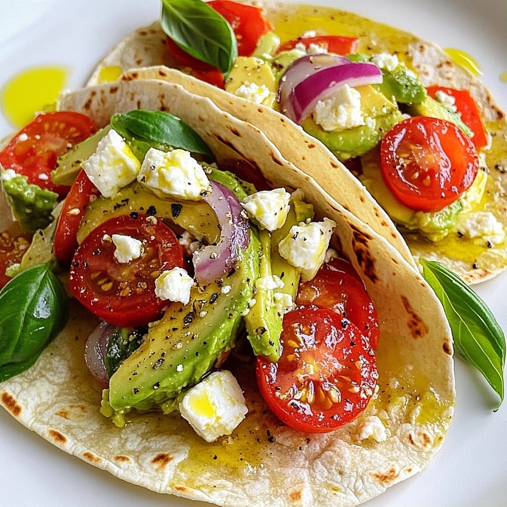Quick Breakfast Avocado and Tomato Feta Wraps Delight