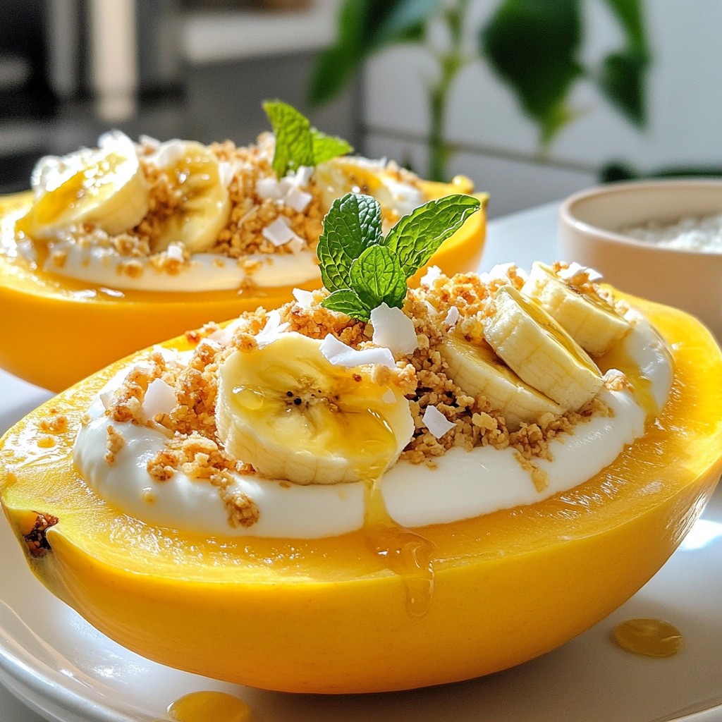 Quick Breakfast Tropical Papaya and Coconut Bowl Delight