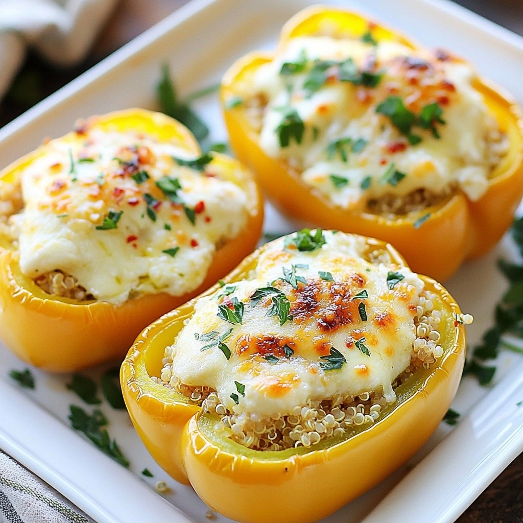 Brunch Herb and Cheese Stuffed Bell Peppers Delight