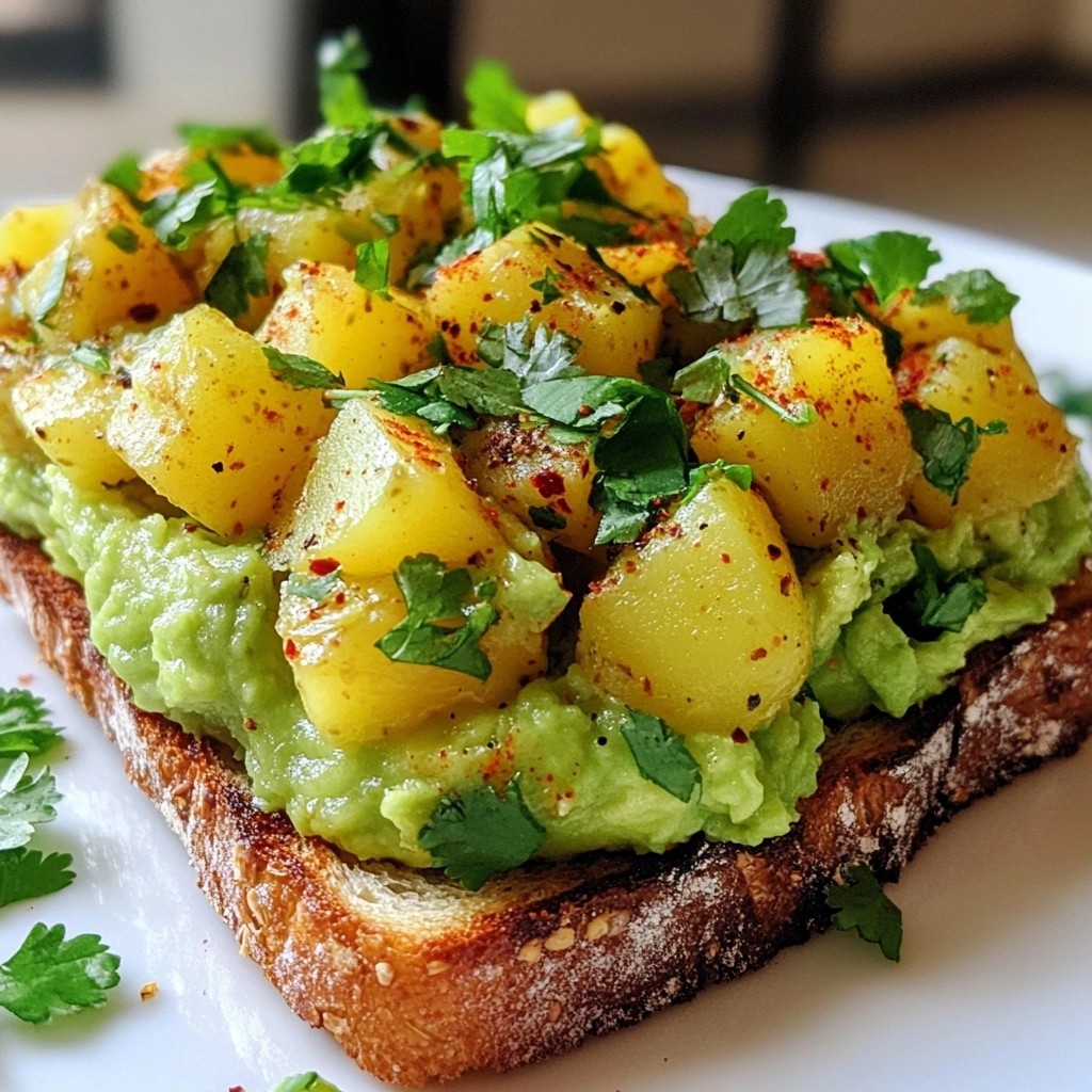 Quick breakfast Avocado and Potato Toast Delight