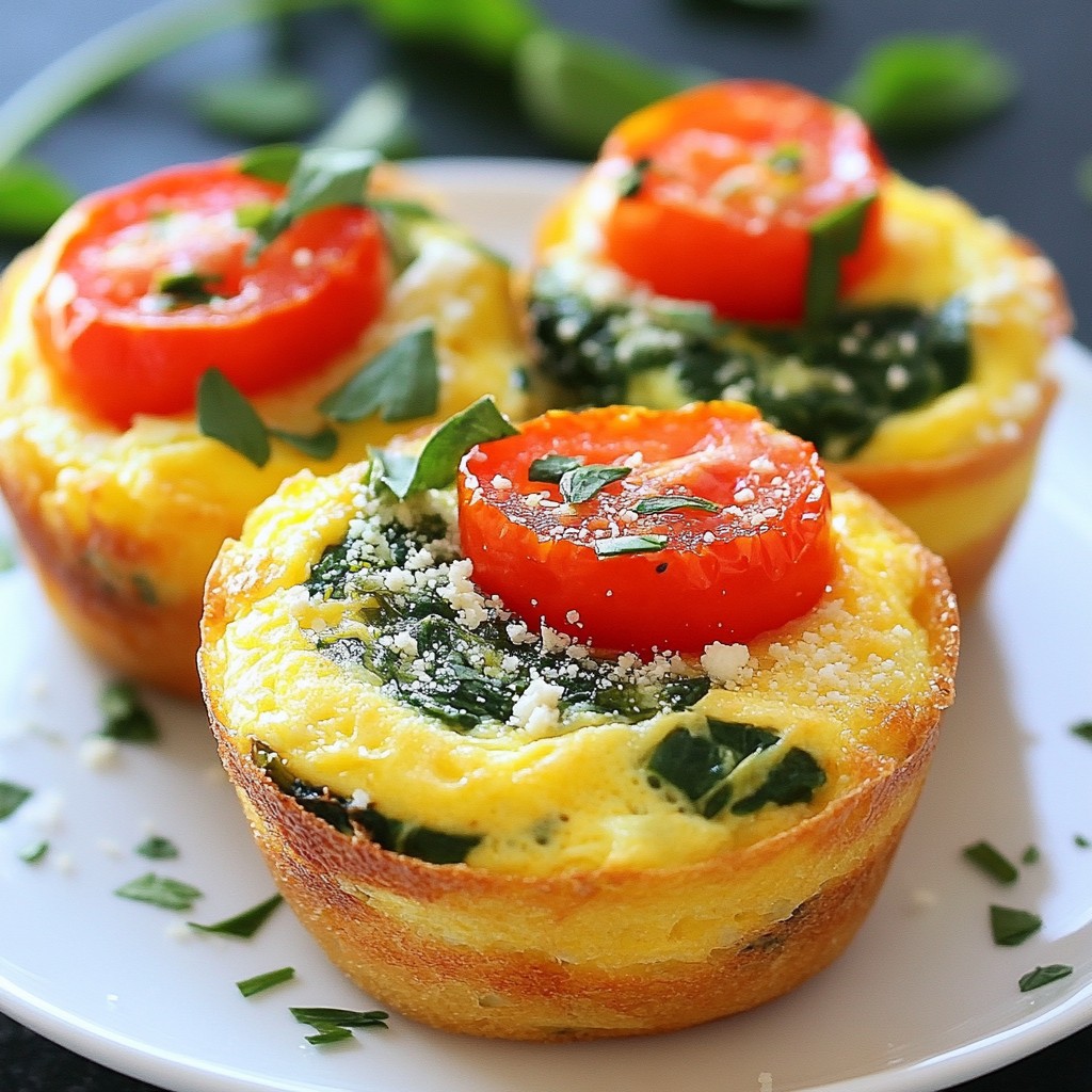 Protein Breakfast Spinach and Ricotta Egg Muffins