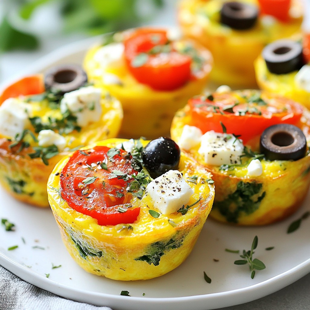 Protein Breakfast Mediterranean Egg Muffins Delight