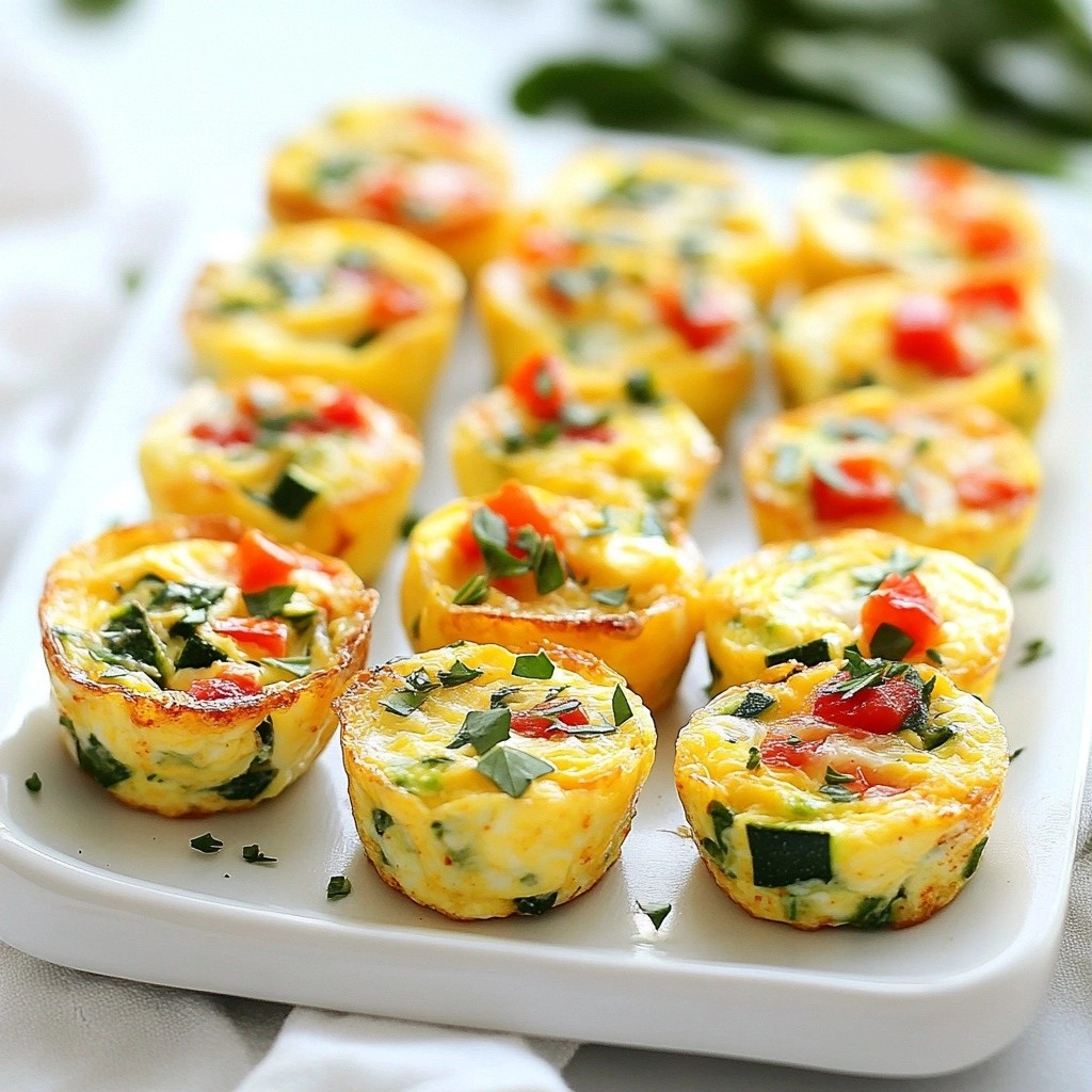 Protein Breakfast Spicy Veggie Egg White Bites Recipe