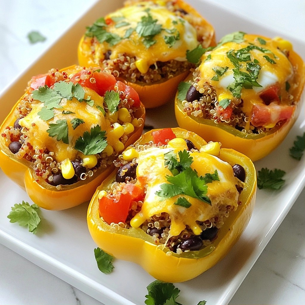 Make-Ahead Breakfast Peppers with Quinoa Filling Easy