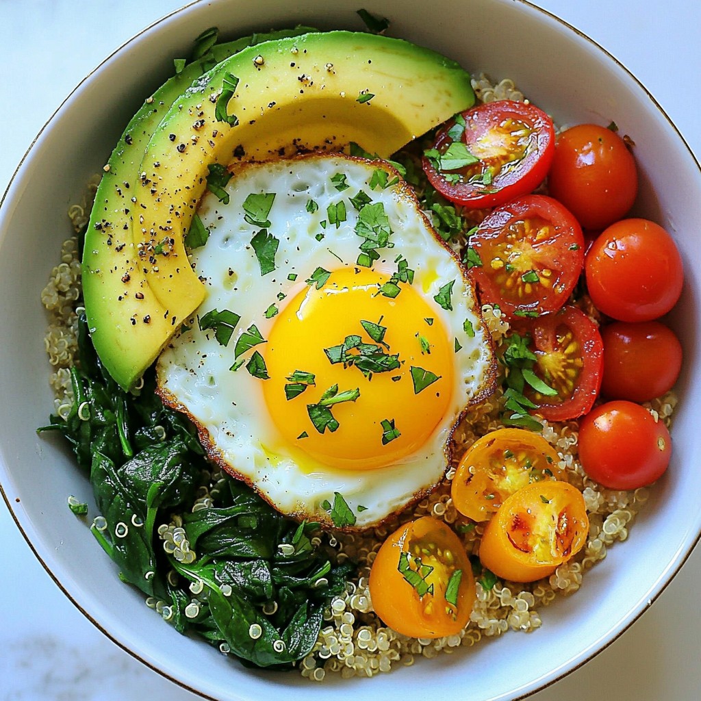 Protein Breakfast Quinoa and Egg Breakfast Bowl Delight