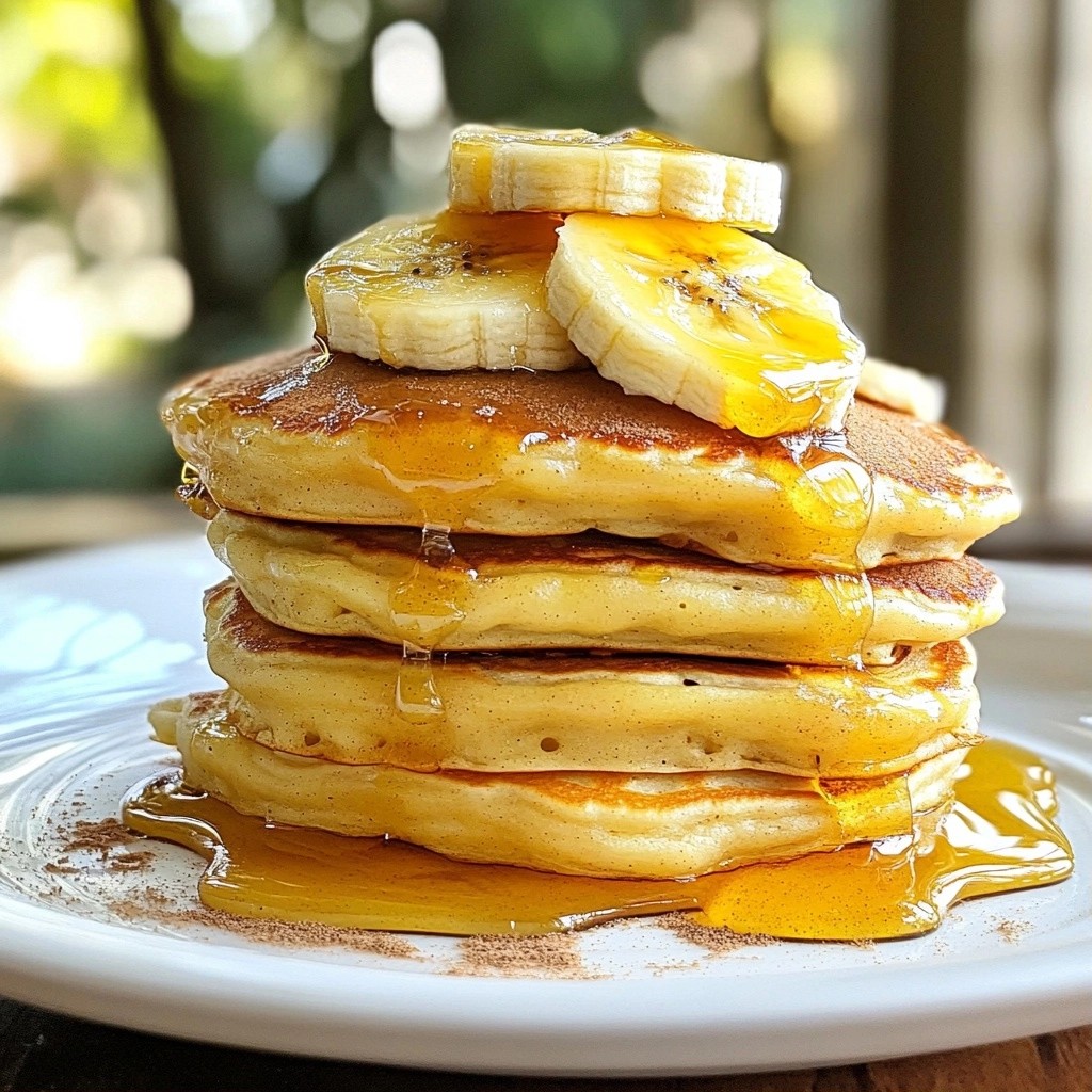 Pancakes with Honey Cinnamon Bananas Easy and Tasty