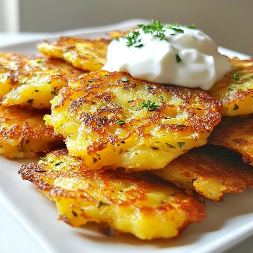 Savory Pancakes Garlic and Herb Potato Pancakes Recipe