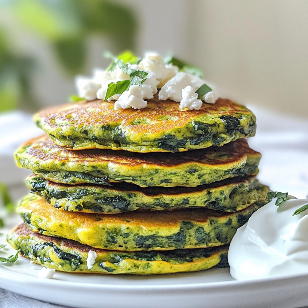 Savory Pancakes Spinach and Herb Flavor Booster