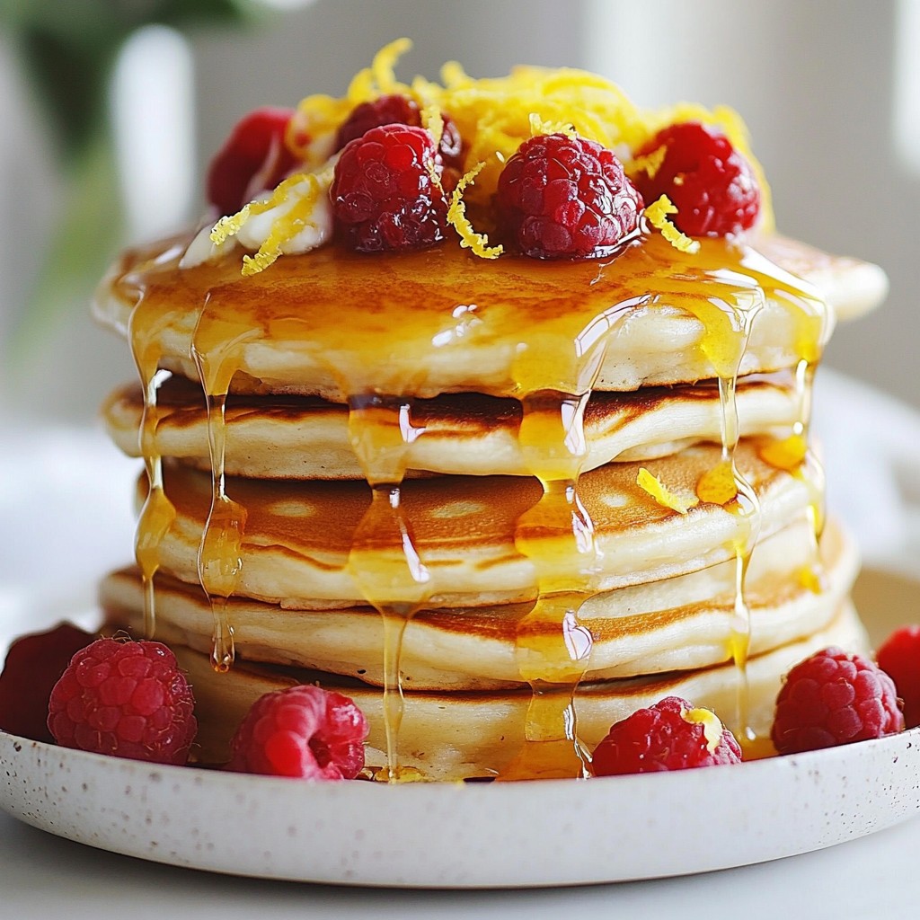 Sweet Pancakes Raspberry and Lemon Drizzle Delight