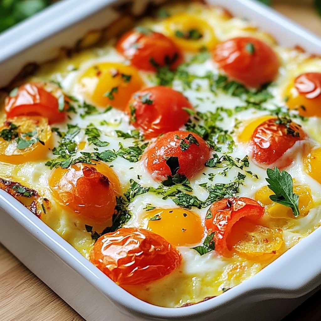 Protein Breakfast Tomato and Herb Egg Bake Delight