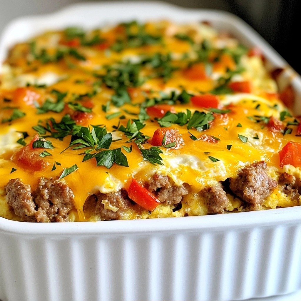 Protein Breakfast Spicy Turkey Sausage Egg Bake Delight