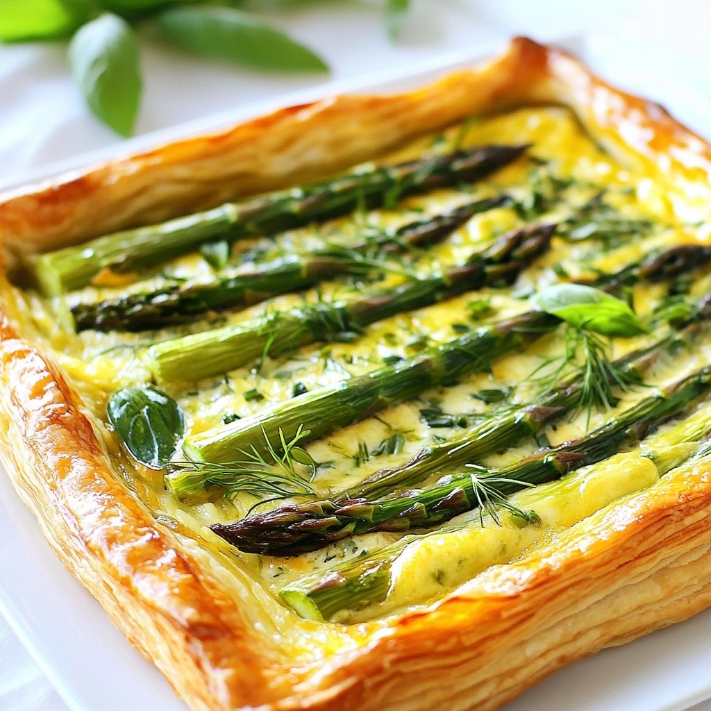 Brunch Cheesy Asparagus and Herb Tart Delight